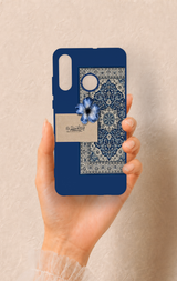 Huawei P30 Lite Uyumlu Mavi Etnik Halı Desenli Silikon Kılıf