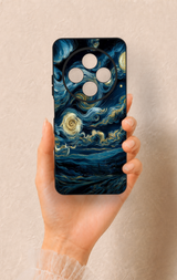 Redmi 14C Uyumlu Yıldızlı Gece Desenli Silikon Kılıf