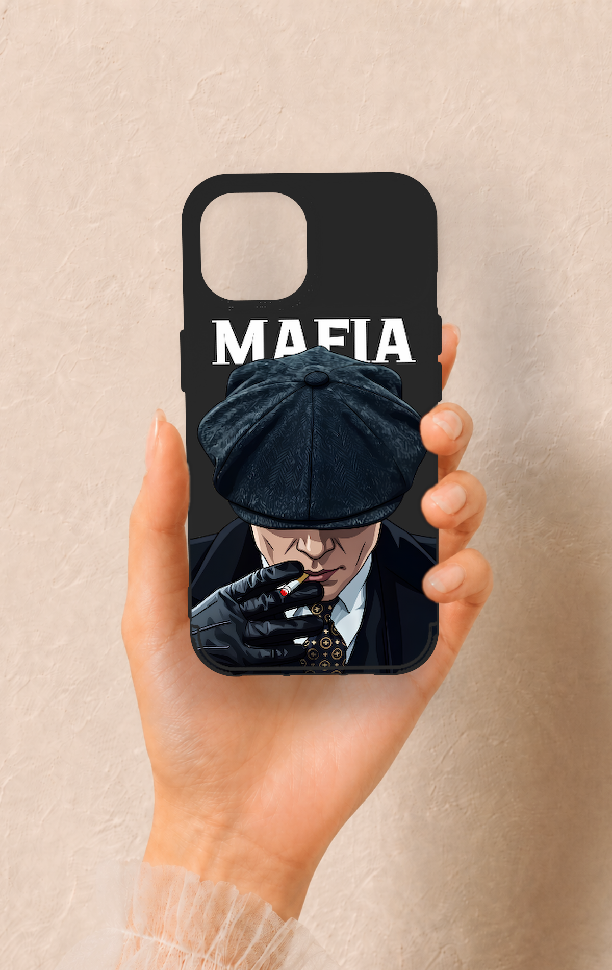 iPhone 15 Uyumlu MAFIA Desenli Silikon Kılıf