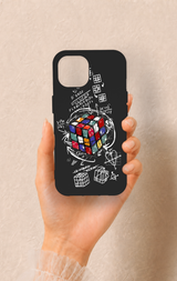 iPhone 15 Uyumlu Rubik Küb Desenli Silikon Kılıf