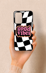 Oppo A16 Uyumlu Black Good Vibes Desenli Silikon Kılıf