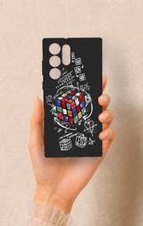 Samsung S22 Ultra Uyumlu Rubik Küb Desenli Silikon Kılıf