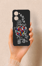 Realme 10 Uyumlu Rubik Küb Desenli Silikon Kılıf