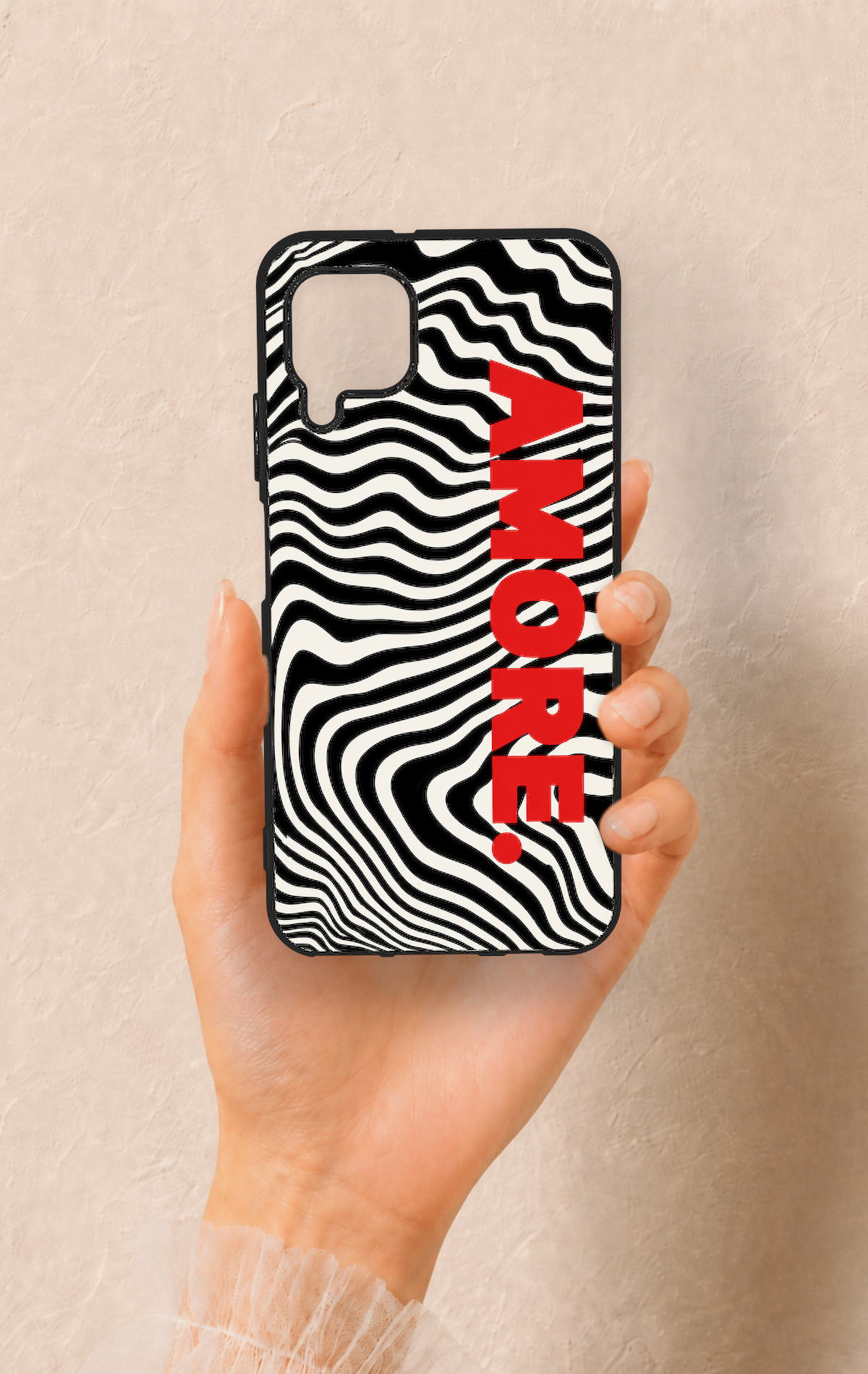 Huawei P40 Lite Uyumlu Zebra Amore Desenli Silikon Kılıf