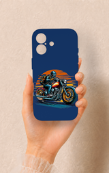 iPhone 17 Uyumlu Moto Rider Desenli Silikon Kılıf