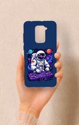 Redmi Note 9 Uyumlu Astronot DJ Desenli Silikon Kılıf
