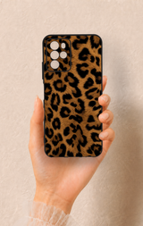 Omix x700 Uyumlu Koyu Leopar Deri Desenli Silikon Kılıf
