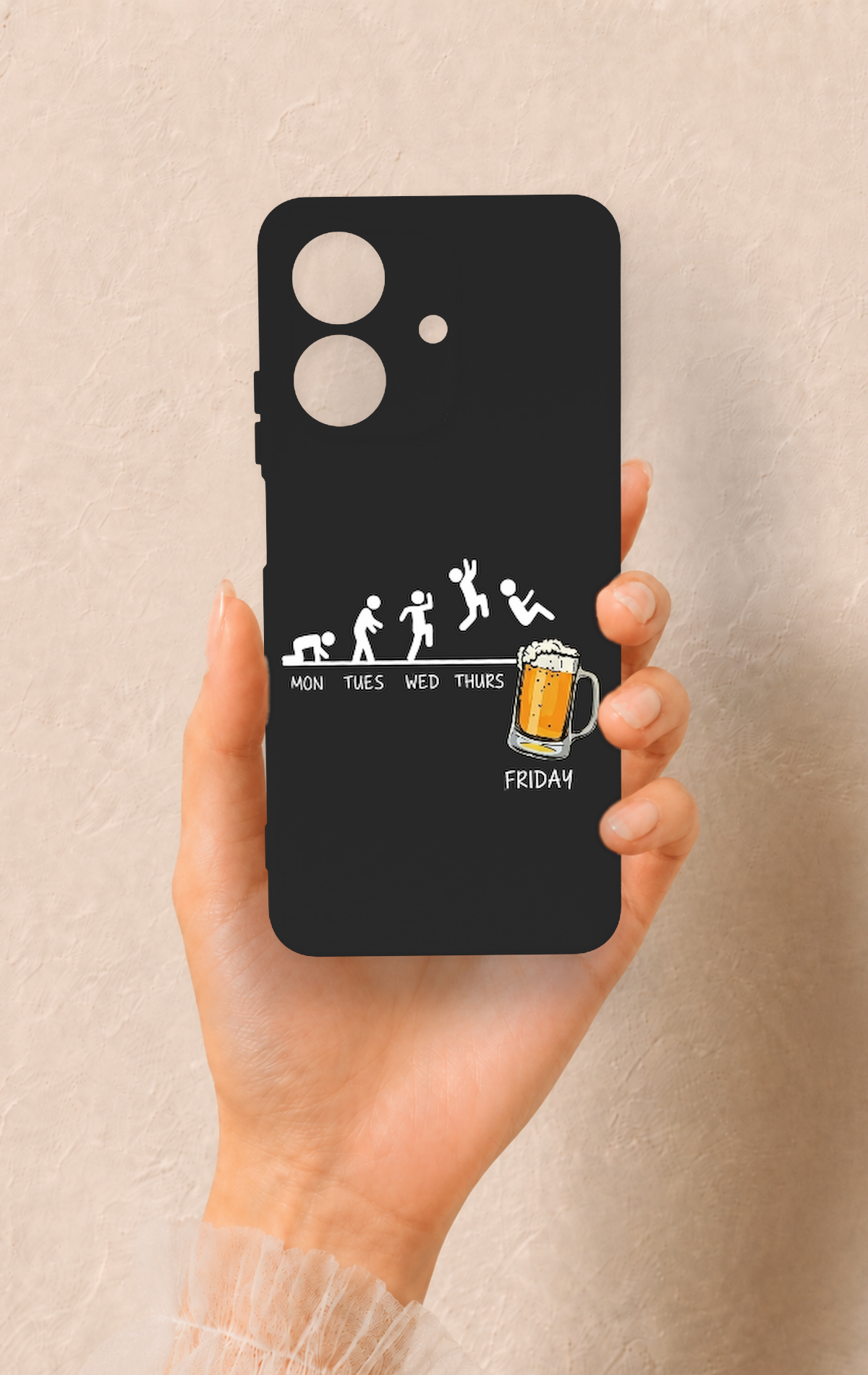Realme Note 60 Uyumlu Fun Day Friday Desenli Silikon Kılıf