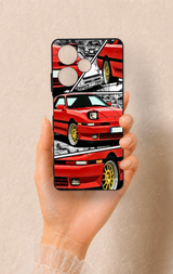 İnfinix Hot 30 Uyumlu Kırmızı Supra Desenli Silikon Kılıf