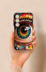Samsung S23 Uyumlu Renkli Göz Bebeği Desenli Silikon Kılıf
