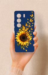Tecno Camon 40 4G Uyumlu Ayçiçeği Desenli Silikon Kılıf