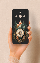 Realme 11 Pro Uyumlu Pusula Orman Desenli Silikon Kılıf