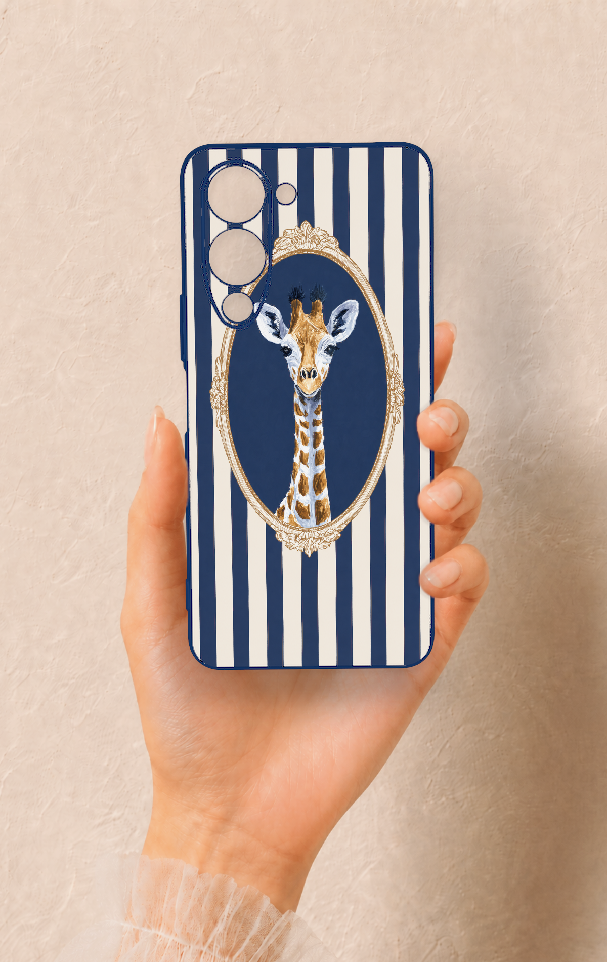 Vivo Y19 5G Uyumlu Zürefa Desenli Silikon Kılıf