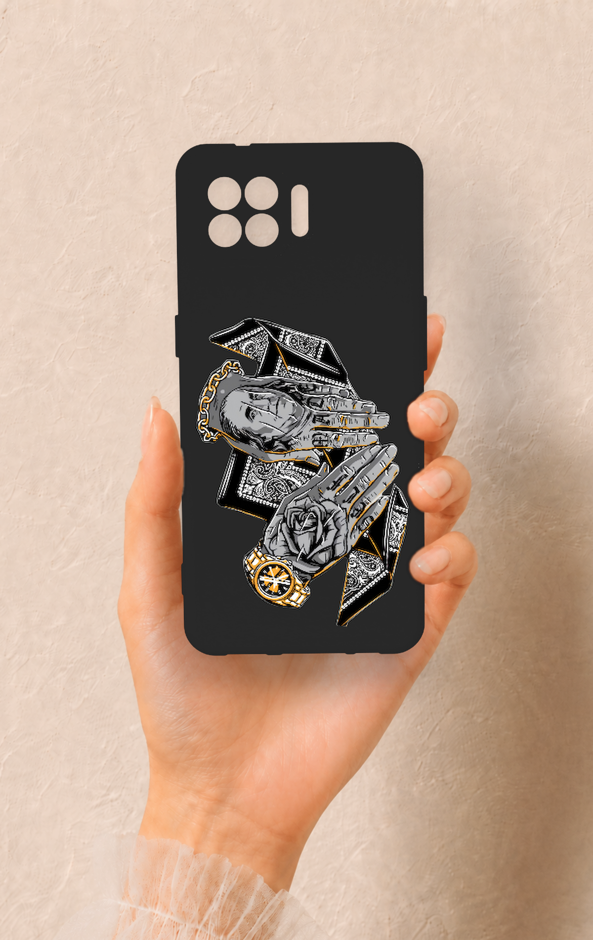 Oppo Reno 4 Lite Uyumlu Self Made Desenli Silikon Kılıf