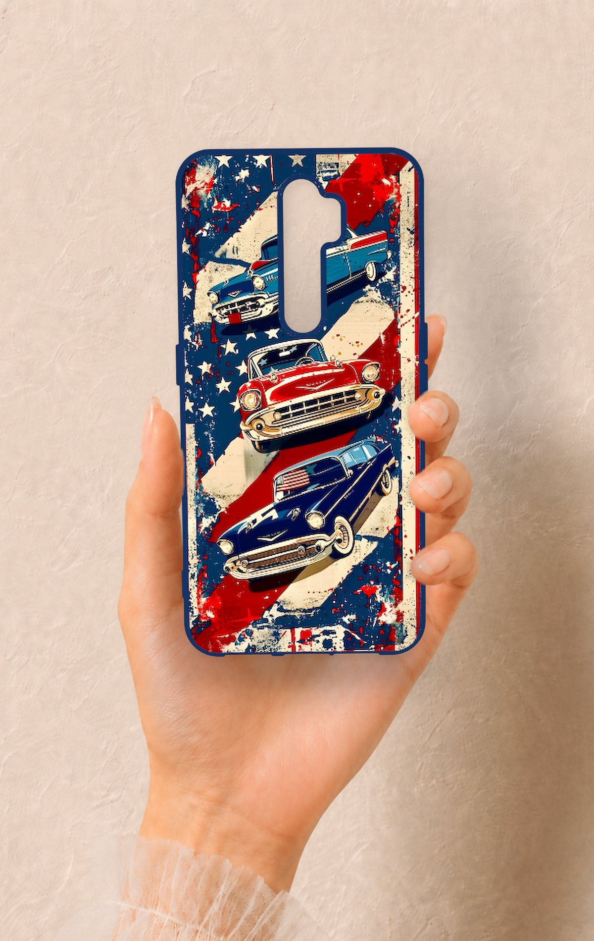 Oppo A5 2020 Uyumlu Amerikan Chevrolet Desenli Silikon Kılıf