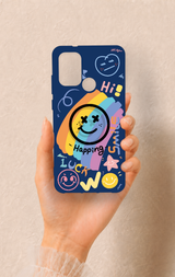 Casper Via F20 Uyumlu Happing Smile Desenli Silikon Kılıf