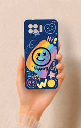 Oppo Reno 4 Lite Uyumlu Happing Smile Desenli Silikon Kılıf