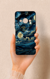 Redmi A3 Uyumlu Yıldızlı Gece Desenli Silikon Kılıf