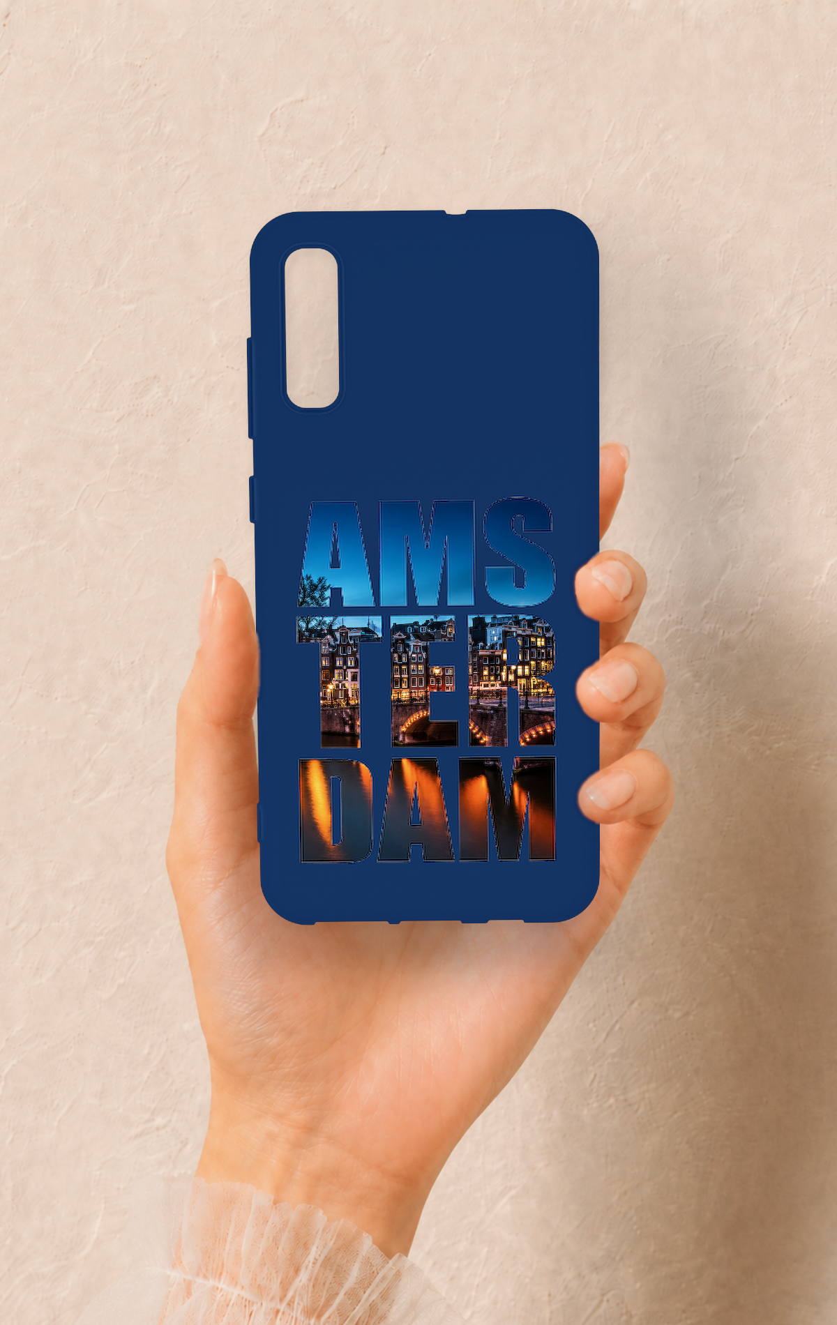 Samsung A70 Uyumlu Amsterdam Desenli Silikon Kılıf