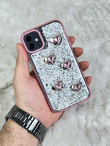 iPhone 11 Şeffaf Parlak Taşlı Glitter Kılıf