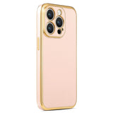 iPhone 14 Pro Max Gold Kenarlı Parlak Bark Kılıf