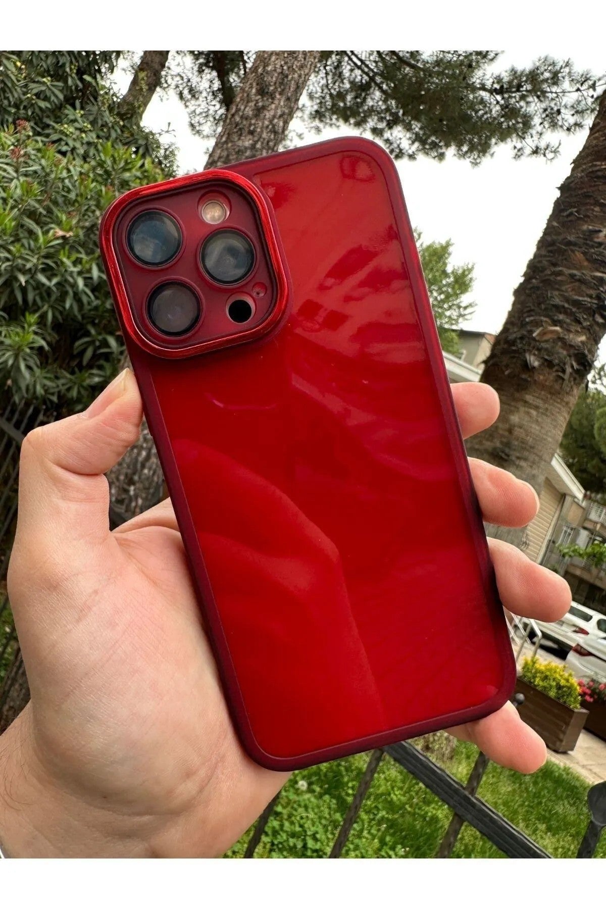iPhone 14 Pro Kamera Korumalı Transparan Berry Kılıf