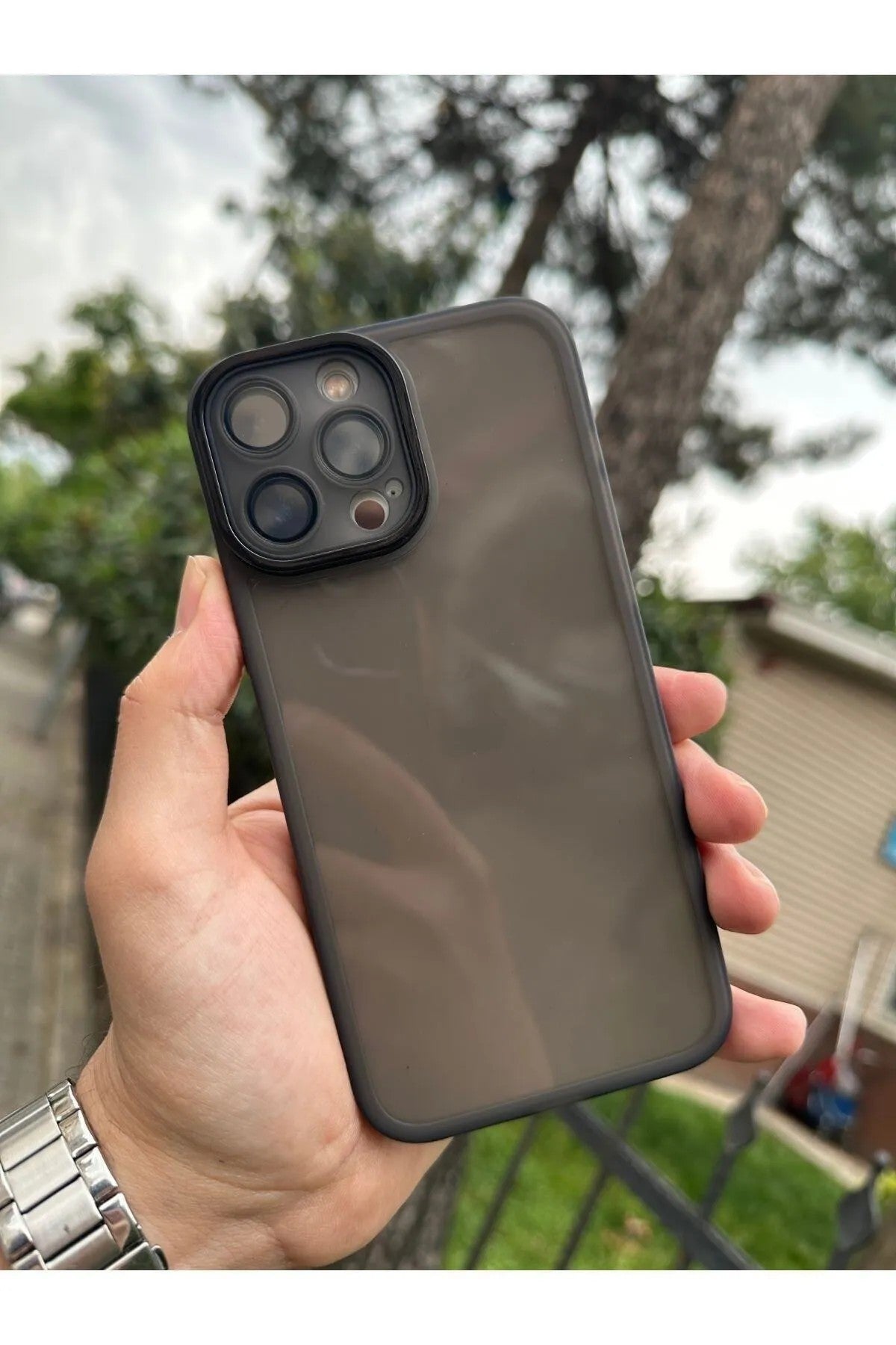 iPhone 14 Pro Max Kamera Korumalı Transparan Berry Kılıf