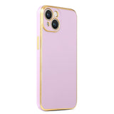 iPhone 14 Gold Kenarlı Parlak Bark Kılıf