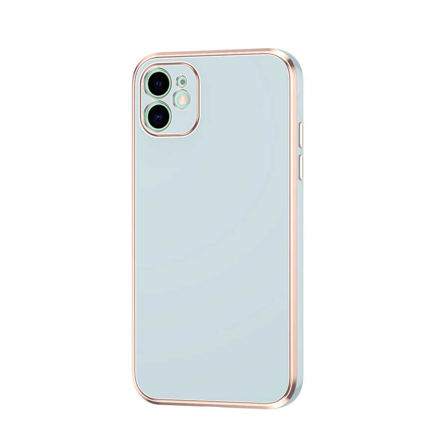 iPhone 12 Gold Kenarlı Parlak Bark Kılıf