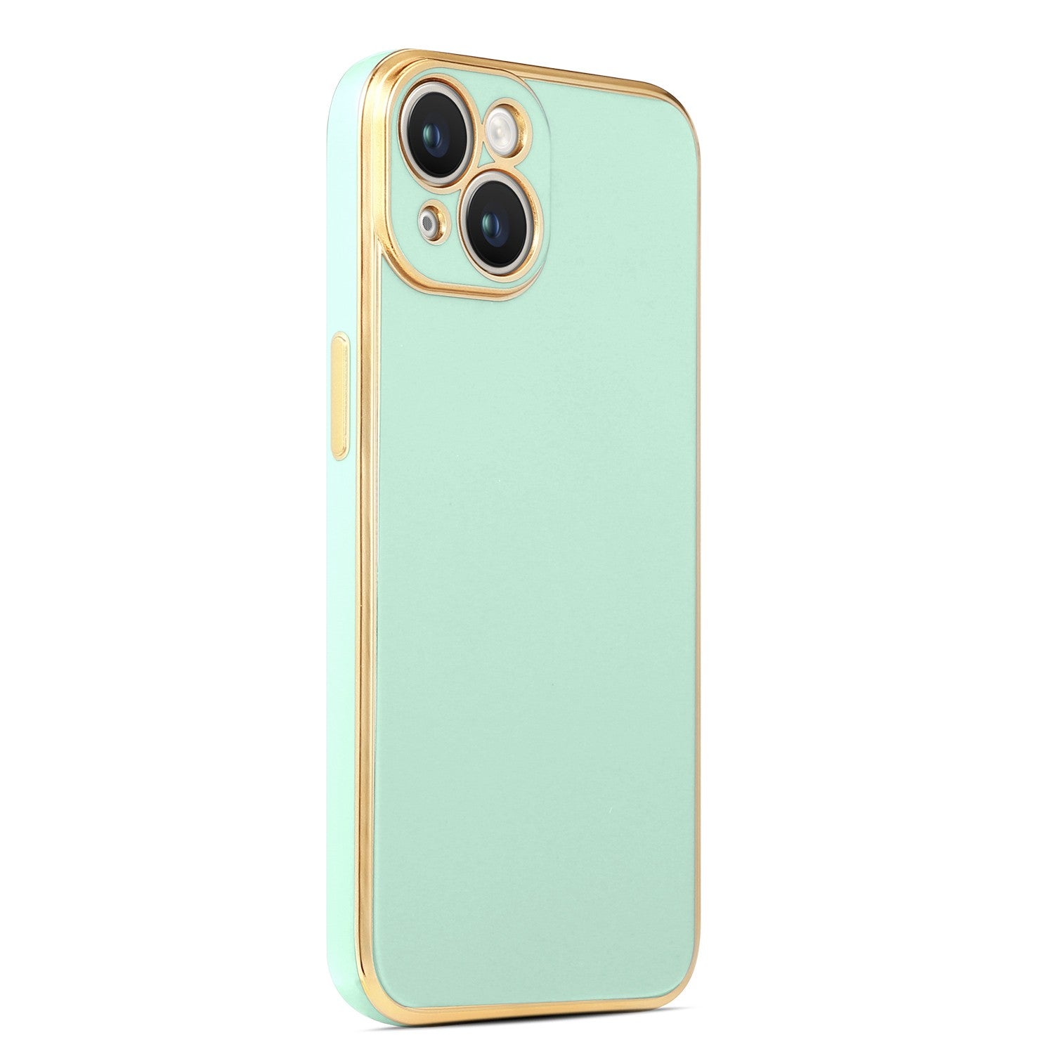 iPhone 14 Gold Kenarlı Parlak Bark Kılıf