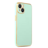 iPhone 14 Gold Kenarlı Parlak Bark Kılıf