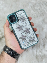iPhone 11 Şeffaf Parlak Taşlı Glitter Kılıf