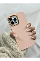 iPhone 14 Pro Max Kılıf Içi Kadife Parlak Detaylı Pastel Silikon Ruby Kılıf