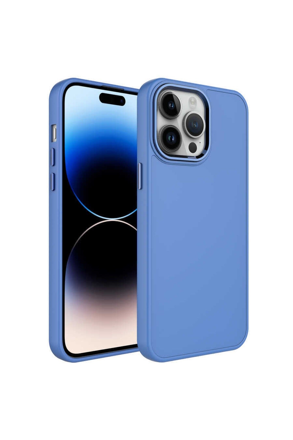 iPhone 14 Pro Kılıf Içi Kadife Parlak Detaylı Pastel Silikon Ruby Kılıf