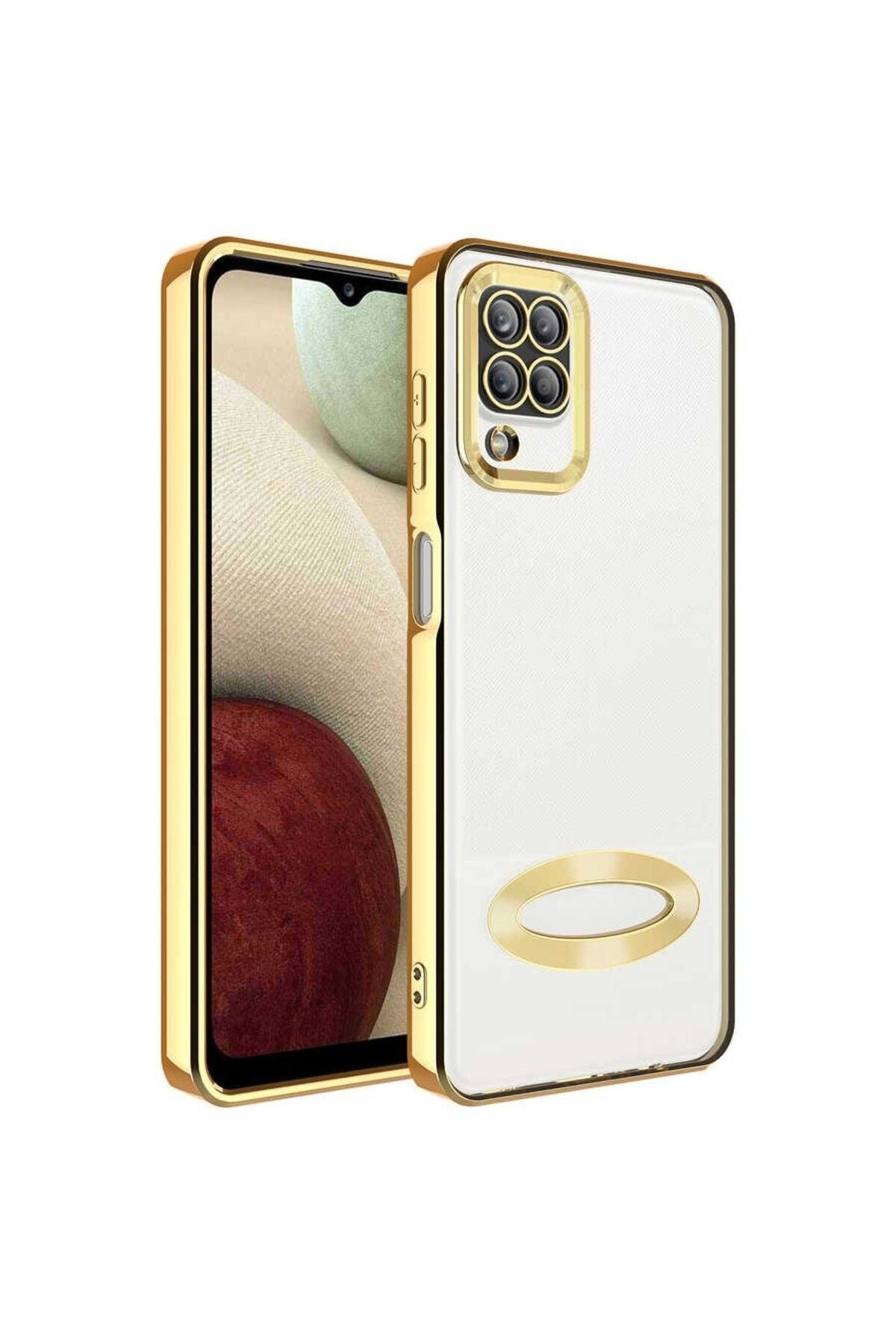 Samsung A12 Ve M12 Uyumlu Kılıf Logo Detaylı Kenarları Renkli Kamera Korumalı Luxury Megavip Kılıf