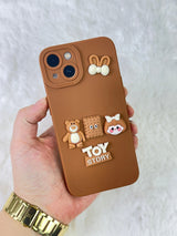 iPhone 13 Uyumlu Ayıcık Desenli Sevimli Silikon Lansman TOY BEAR Kılıf