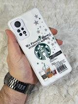 Xiaomi Note 11 Pro uyumlu Arkası Sert Kapaklı Yanları Silikonlu Starbucks-Nike Kılıf