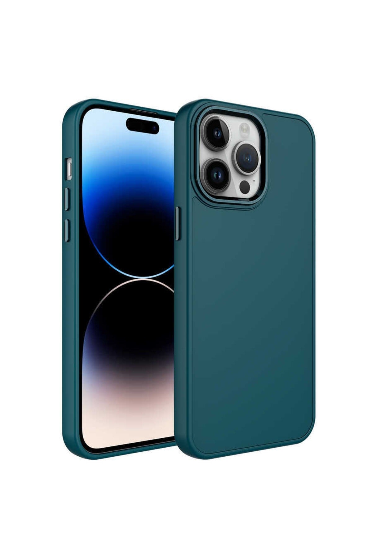 iPhone 14 Pro Kılıf Içi Kadife Parlak Detaylı Pastel Silikon Ruby Kılıf