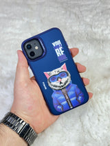 iPhone 11 Sert Kapaklı Tatlı Karakterli Dikişli Safari Kılıf