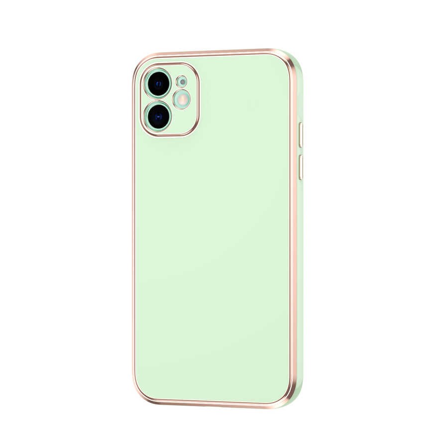 iPhone 12 Gold Kenarlı Parlak Bark Kılıf