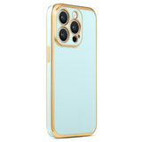 iPhone 14 Pro Max Gold Kenarlı Parlak Bark Kılıf