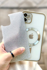 iPhone 11 Magsafe Özellikli Simli Kamera Korumalı Shimmer Kılıfı