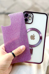 iPhone 11 Magsafe Özellikli Simli Kamera Korumalı Shimmer Kılıfı