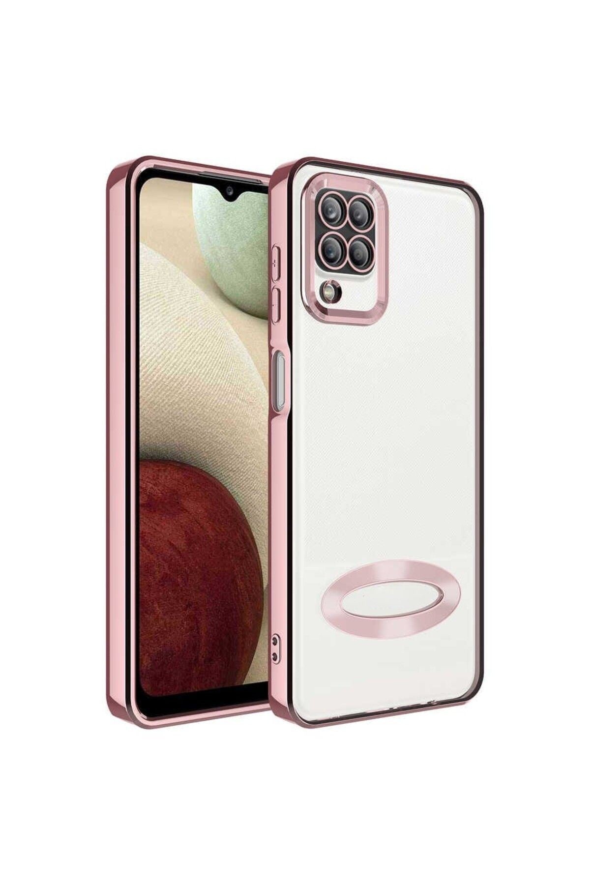 Samsung A12 Ve M12 Uyumlu Kılıf Logo Detaylı Kenarları Renkli Kamera Korumalı Luxury Megavip Kılıf