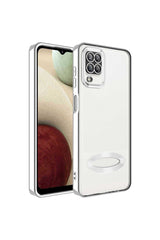 Samsung A12 Ve M12 Uyumlu Kılıf Logo Detaylı Kenarları Renkli Kamera Korumalı Luxury Megavip Kılıf