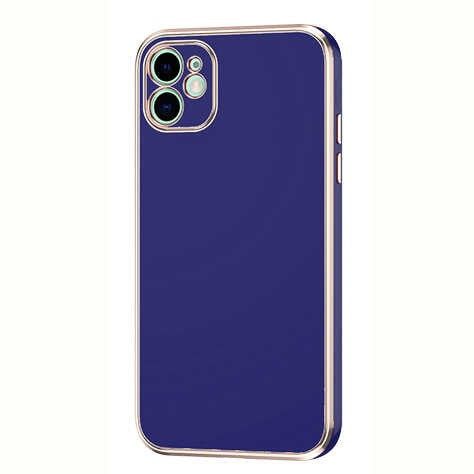 iPhone 12 Gold Kenarlı Parlak Bark Kılıf