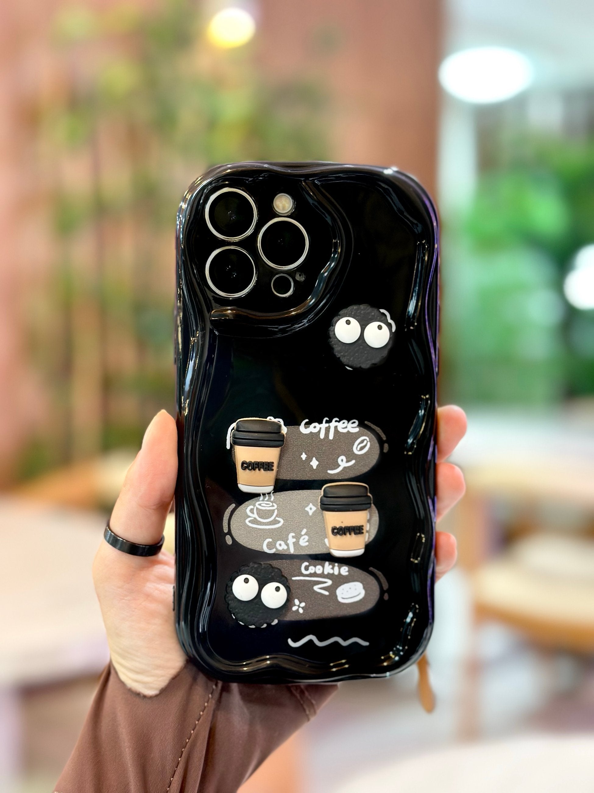iPhone 14 Pro Max Kurabiye Desenli 3 Boyutlu Şirin Parlak Tasarım