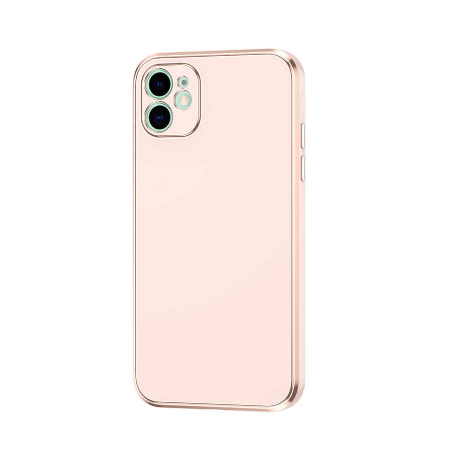 iPhone 12 Gold Kenarlı Parlak Bark Kılıf
