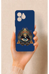 Omix x6 Uyumlu Pyramid Eye Desenli Silikon Kılıf