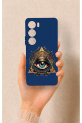 Vivo Y19s Uyumlu Pyramid Eye Desenli Silikon Kılıf